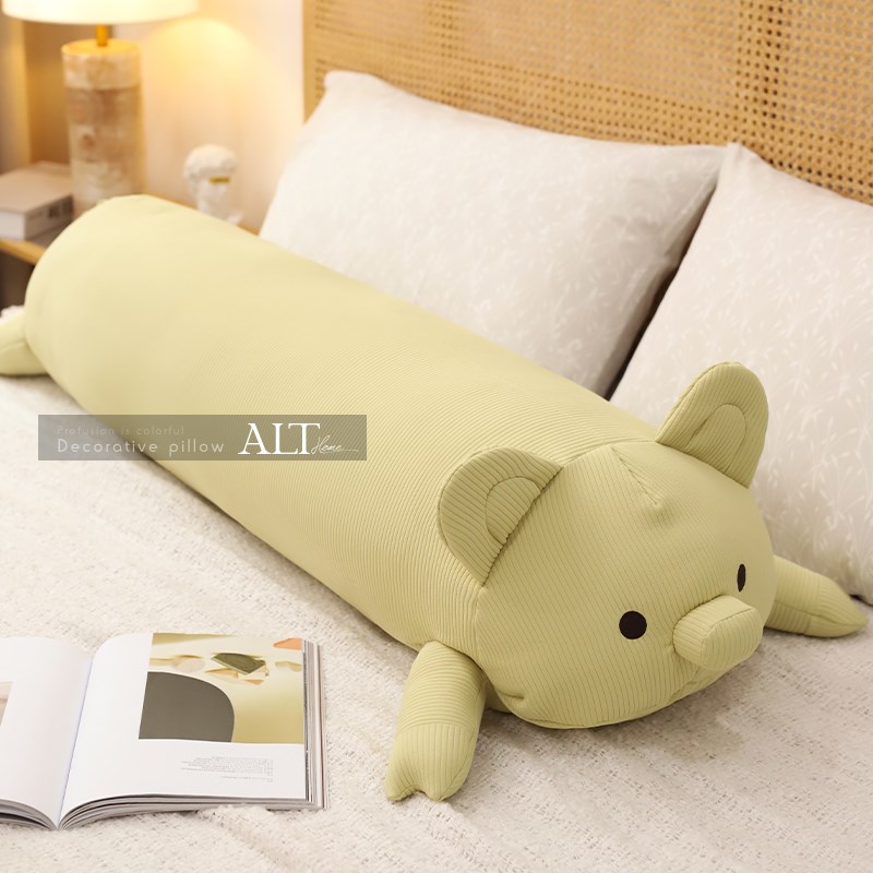 女生睡觉专用小猪长条抱枕头x可爱床上侧睡孕妇夹腿可拆洗床头靠