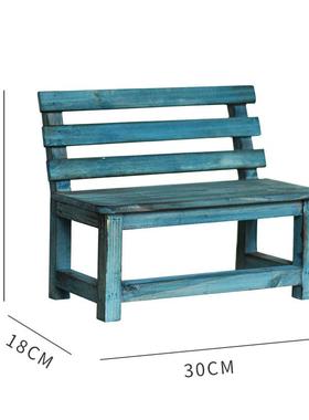 【原介】木质小凳子椅子 迷w你板凳 装饰摆件花园杂货卡通拍摄道