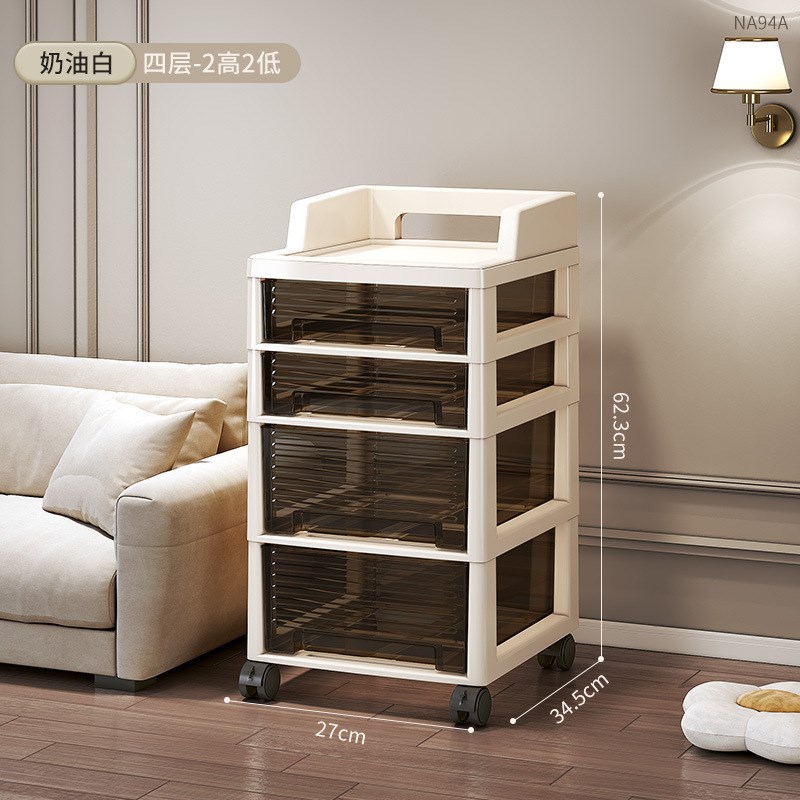 卫生间收纳柜抽屉式浴室洗手间收纳柜多层落地Q小推车置物架防水