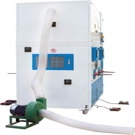 成林机械流量充绒机采用无接触式称重应用于羽绒服充绒机棉服