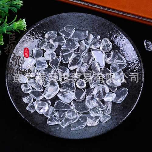 天然阿塞白水晶碎石片摆件透白晶碎料边角料厂家Quartz淘矿石