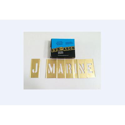 IMPA613133-1 38片 船用铜字接插印字花手工刷印船名镂花模板喷板