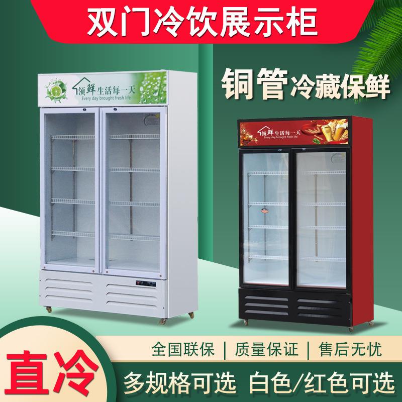 新款饮料啤酒展示柜商用冷藏保鲜蔬菜水果立式冰柜便利店双门冰箱