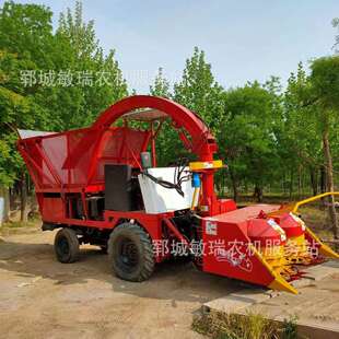 全自动轮式圆盘割台青储机农用小型机械各种秸秆青贮机黄储机