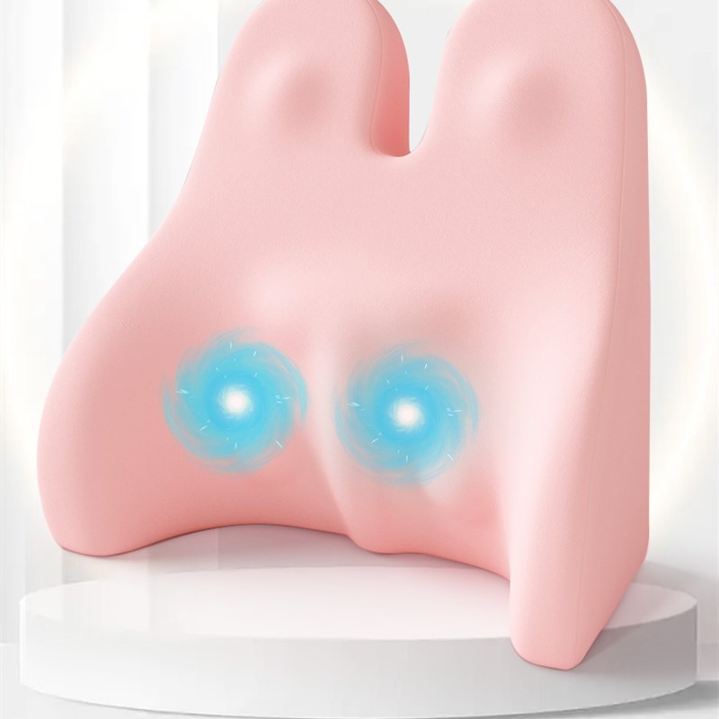 电动按摩靠垫办公室加热腰靠多功能腰垫椅L子久坐座椅护腰靠枕靠