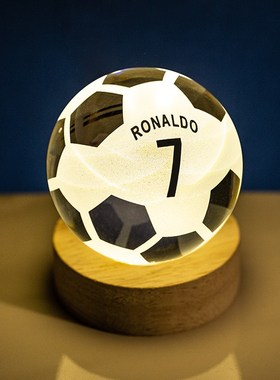 科比篮球水晶球生日礼r物送男生球迷发光实用创意男孩礼品小夜灯