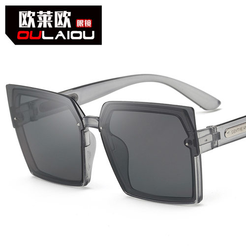 方形大框抄片太阳镜女 2025新款粗腿韩版墨镜 网红潮流自拍太阳镜