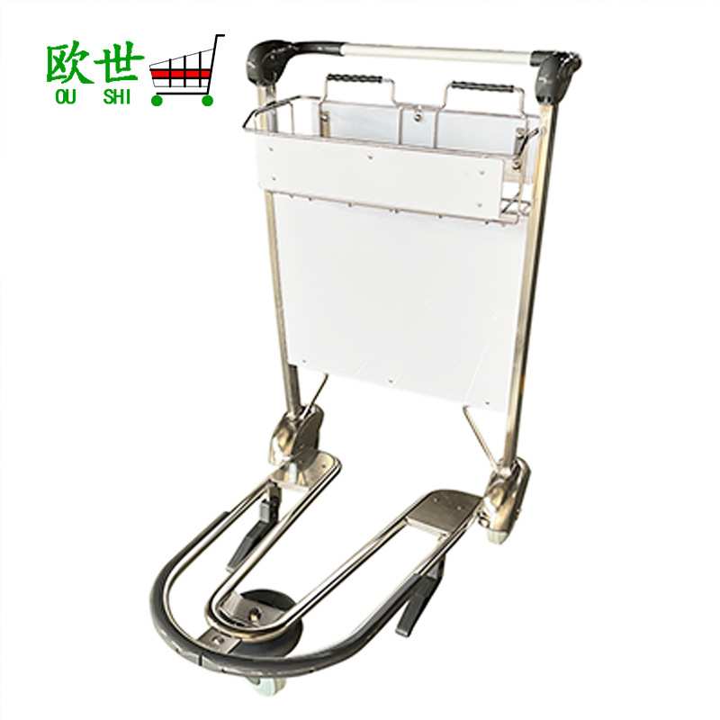 OS-AAT04-1供应不锈钢机场行李车 旺众款不锈钢行李车机场手推车