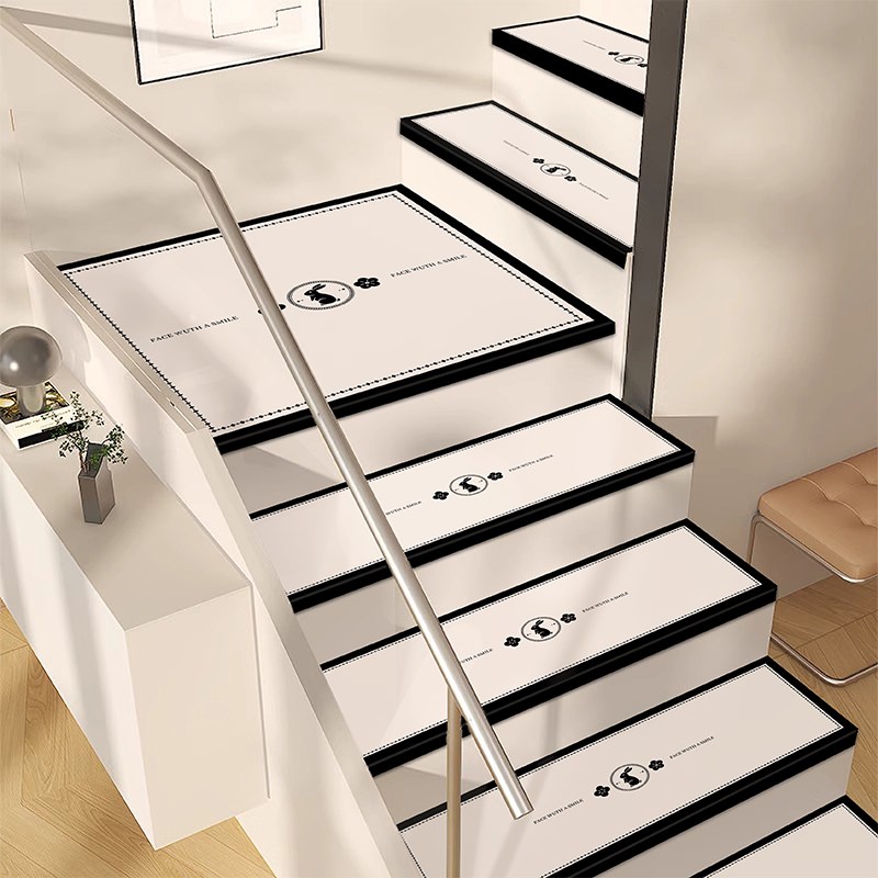 轻奢楼梯垫踏步垫免胶自r粘实木楼梯保护垫吸音降噪阁楼台阶防滑