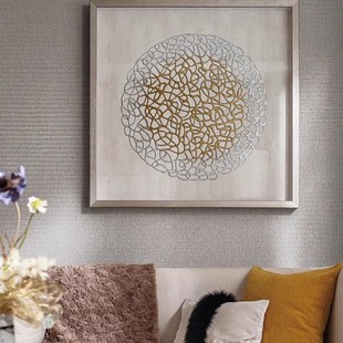 轻奢客厅卧室书房通铺素纹墙布 现代简约法式 2025b年新款 无缝墙布