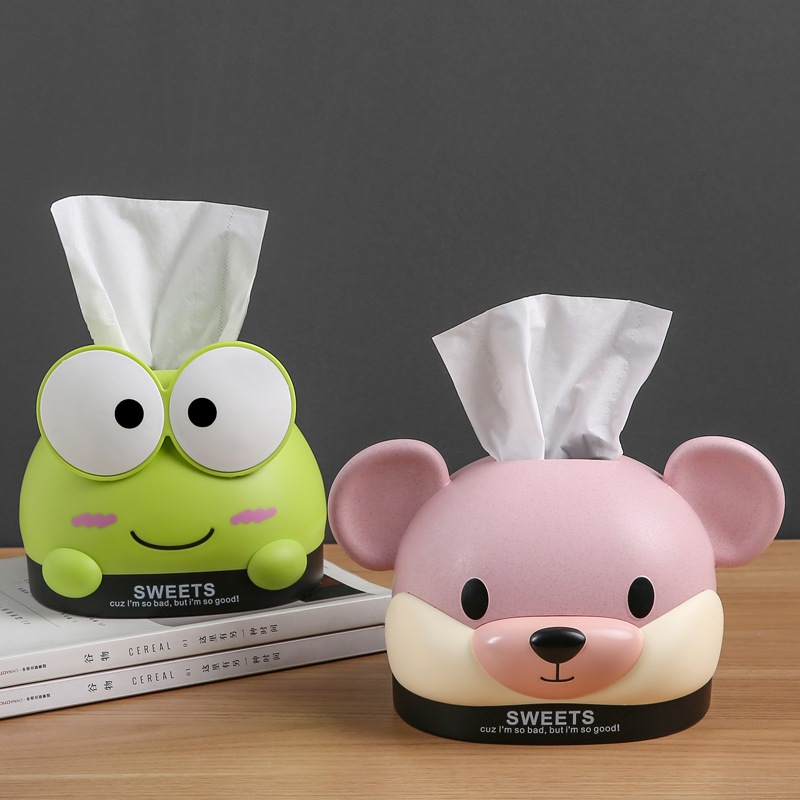 纸巾盒客厅家用j抽纸盒餐巾纸盒多功能可爱卡通宿舍学生纸巾收纳