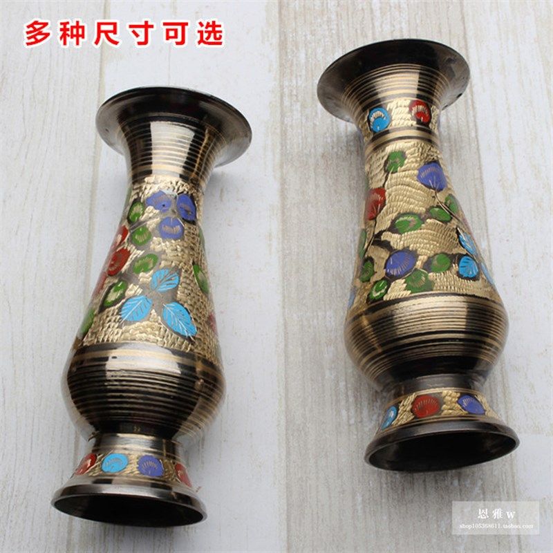 铜器铜雕巴基斯坦8英寸n10 12 14 16 18寸 海外工艺品进口花瓶包