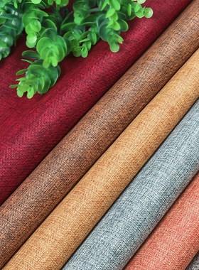 新中式亚麻纹纯素灰色立体全屋无缝定G制墙布办公室酒店工程壁布3