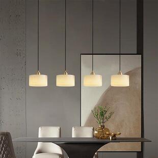 云石全铜客厅吊灯大气简约现代新中式别墅loft旋转楼梯设计师灯具