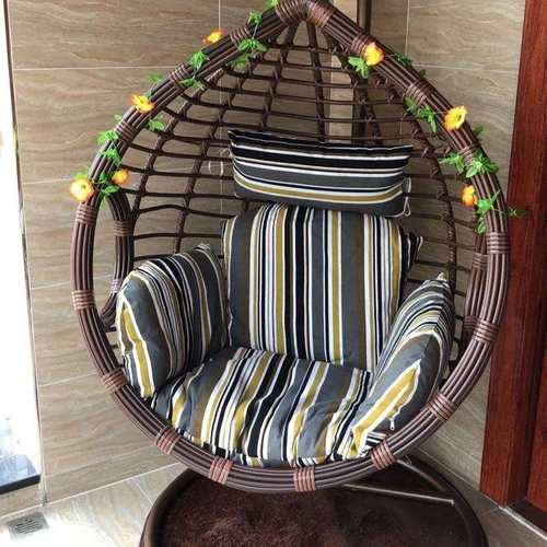 圆形吊篮室内休闲户外摇椅秋千吊床藤椅单人鸟巢吊椅摇篮吊兰粗藤