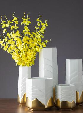 白色花瓶摆件富贵竹水养客厅创意欧式插花轻奢电视柜装饰品仿真花