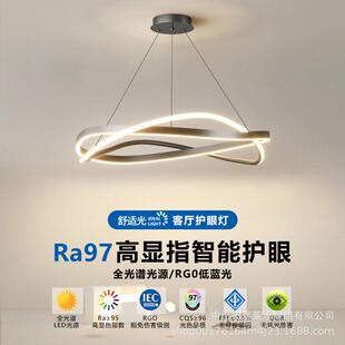 客厅吊灯餐厅饭店灯环形主卧室吸顶灯具北欧现代简约大气大厅艺术