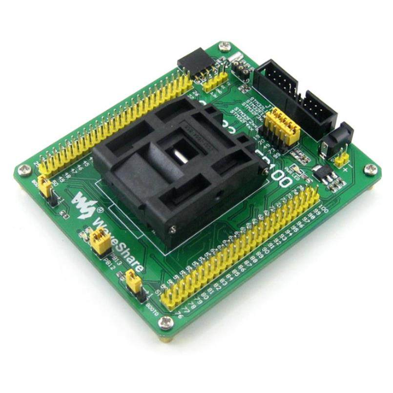 STM32专用编程座 烧写座 QFP100 0.5mm 原装座子 STM32-QFP100