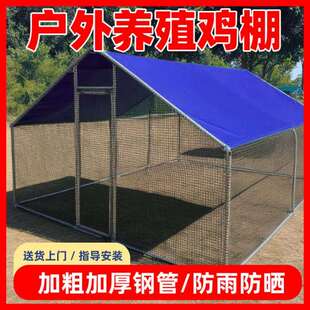 户外养殖棚养鸡棚防雨棚鸡窝室外搭建家禽鸡笼子组装鸽舍家用大号