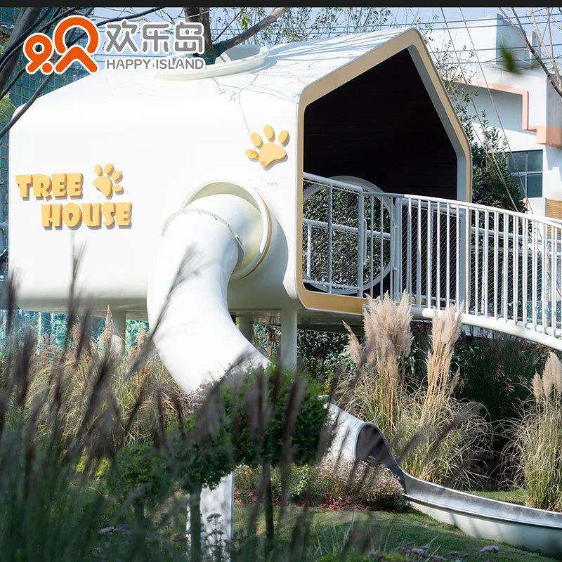 树屋平台秋千组合不锈钢滑梯景区公园户外大型无动力游乐设备厂家