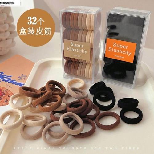 新款头绳高生力耐圈发尾后气脑高勺马皮筋女扎头用弹皮女套简约质