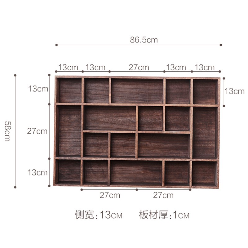 实木多宝阁茶杯架子茶壶架茶具收纳置物展示架茶架V中式博古架壁
