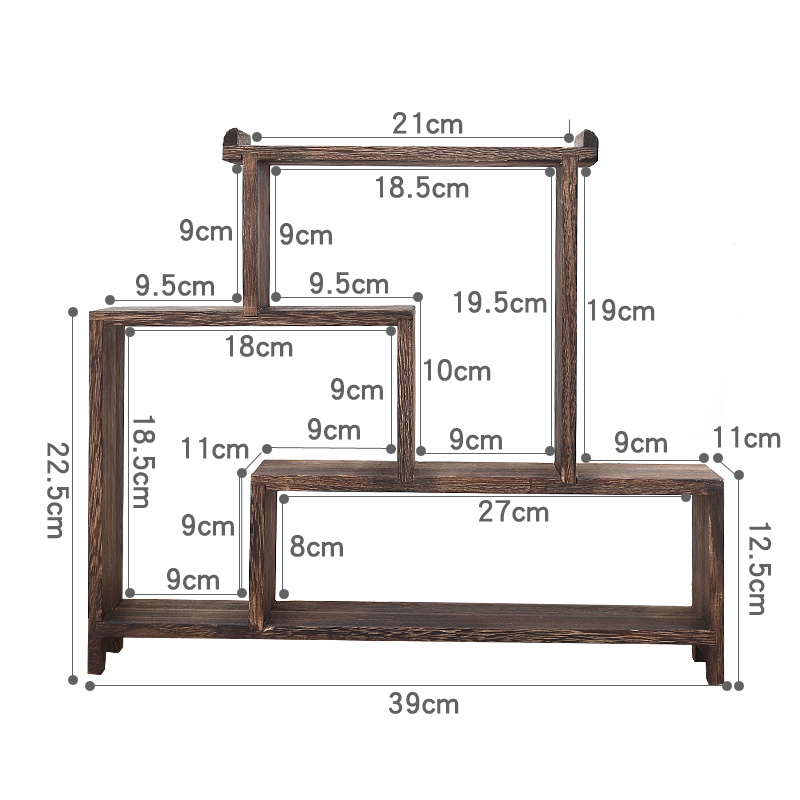 实木置物架茶具桌面紫砂壶架博古B架多宝阁茶棚摆架茶架飘窗收纳