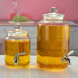 油罐 厨房 家用大容量玻璃油桶花生食用油桶10斤大号装油瓶储油壶