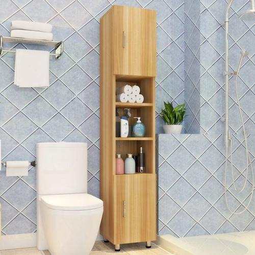 浴室储物柜新中式镜边柜宿舍板式化妆柜餐边柜夹缝卧室组合单门