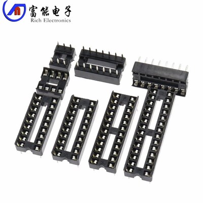 IC座 圆孔IC插座 6P 8P 14P 16P 18P 20P 24P 28P 40P 窄体 宽体