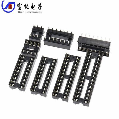 IC座 圆孔IC插座 6P 8P 14P 16P 18P 20P 24P 28P 40P 窄体 宽体