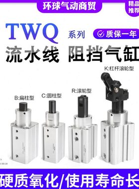 *TTC10*/25Q40K/FX20///Q/20R气缸带锁W阻挡32/50B//50S流水线T