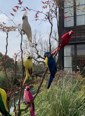 户外庭院创意花园插牌地插别墅wylcome欢迎牌鸟屋藤木草坪装饰摆