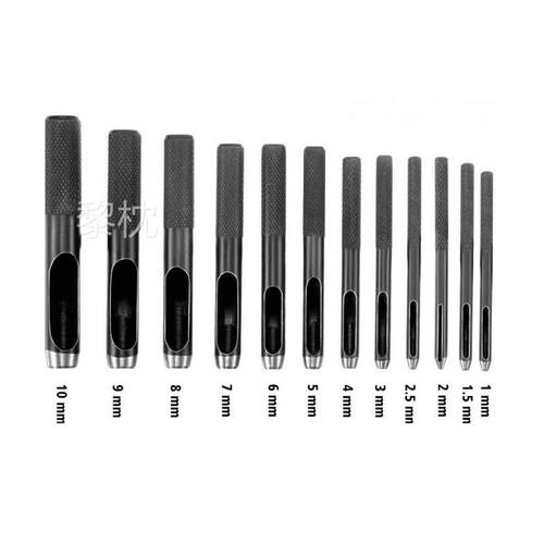 T 包邮黑色高碳钢皮带冲子气眼冲孔器打孔工具圆钢冲皮革冲1-25mm
