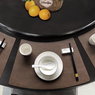 新中式圆桌c扇形餐垫酒店酒楼会所专用餐桌垫防水防油易清洗可定