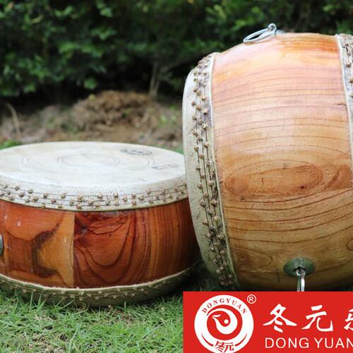 罗冬元7寸高音原木扁鼓 竹钉高鼓扁鼓 低战鼓川堂鼓竹钉鼓 道士鼓