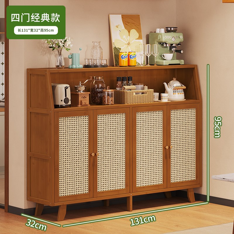 岛台柜单独移动中古风厨房茶吧一体餐边柜小户型吧台X咖啡机置物