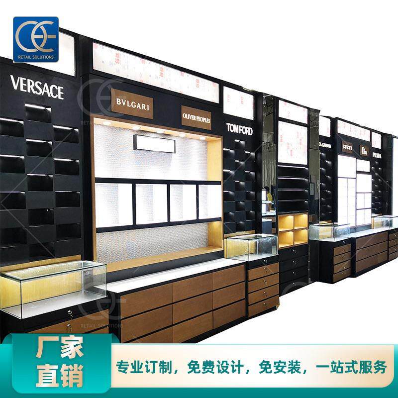 源头厂家眼镜展示柜货架快时尚眼镜柜台木质烤漆柜太阳眼镜组合柜