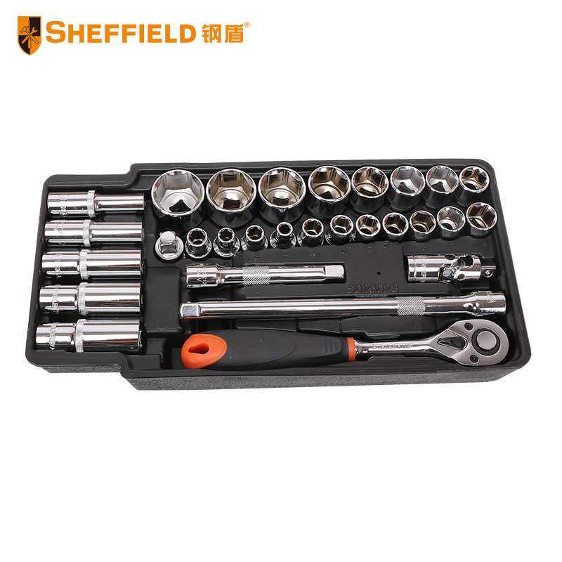 钢盾S025023 29件套12.5mm系列套筒扳手组套1/2