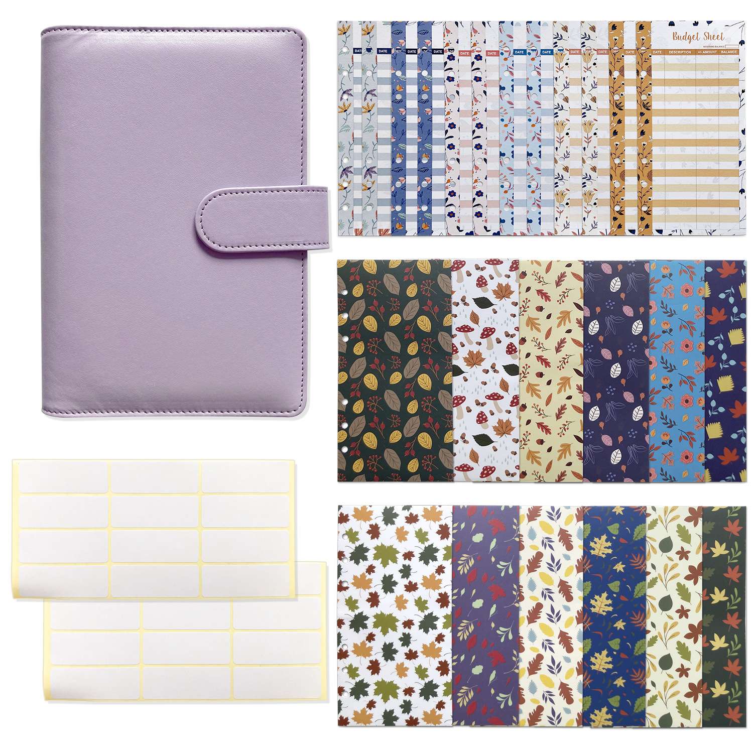 信封枫叶林特种纸空白商务中式珠光纸复古西式信封预算信封纸套装