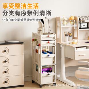 小推车收纳置物架落地多层卧室床头移动书架学生寝室宿舍收纳架子
