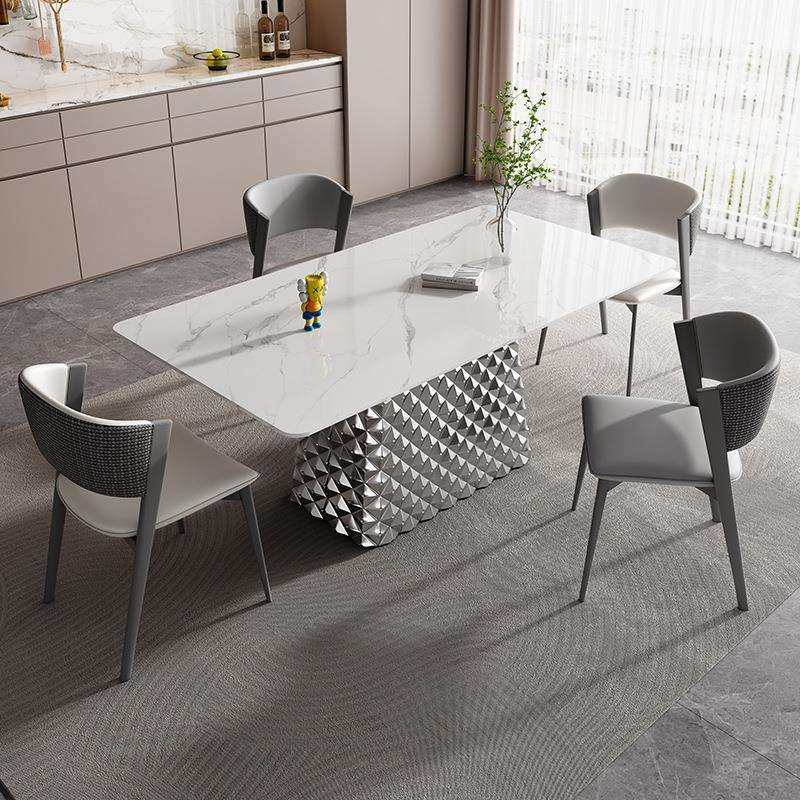 岩板餐桌家用小户型现代简约长方形桌子北欧风亮光岩板餐桌椅组合,鲜花速递/花卉仿真/绿植园艺,割草机/草坪机,淘宝优惠券,粉丝福利购,淘宝优惠卷