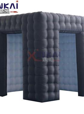 亚马逊热销inflatable photo booth双中门灯光广告展位摄影亭气模