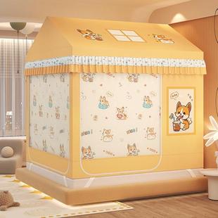 2025新款 房型遮光防摔坐床蚊帐 2505城堡款