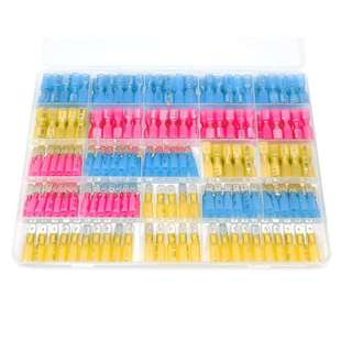 跨境240pcs盒装 绝缘印字热缩公母对插接线端子快速防水连接器