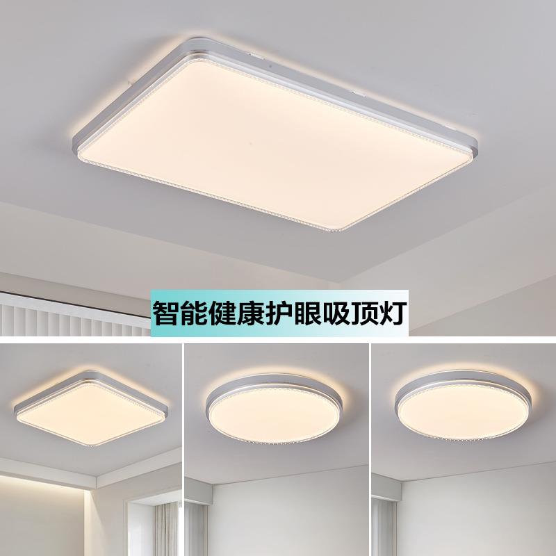 全光普led卧室灯圆形铁艺简约吸顶灯 长方形客厅主灯中山灯具