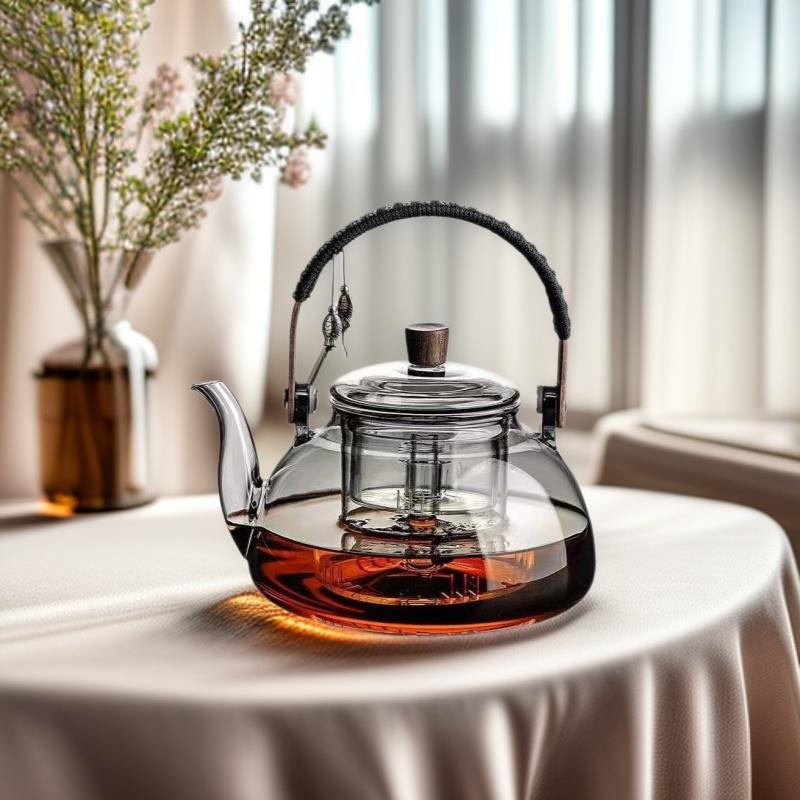 玻璃提梁壶加热烧水壶家用茶具套装煮茶器蒸茶炉电陶炉专用泡茶壶