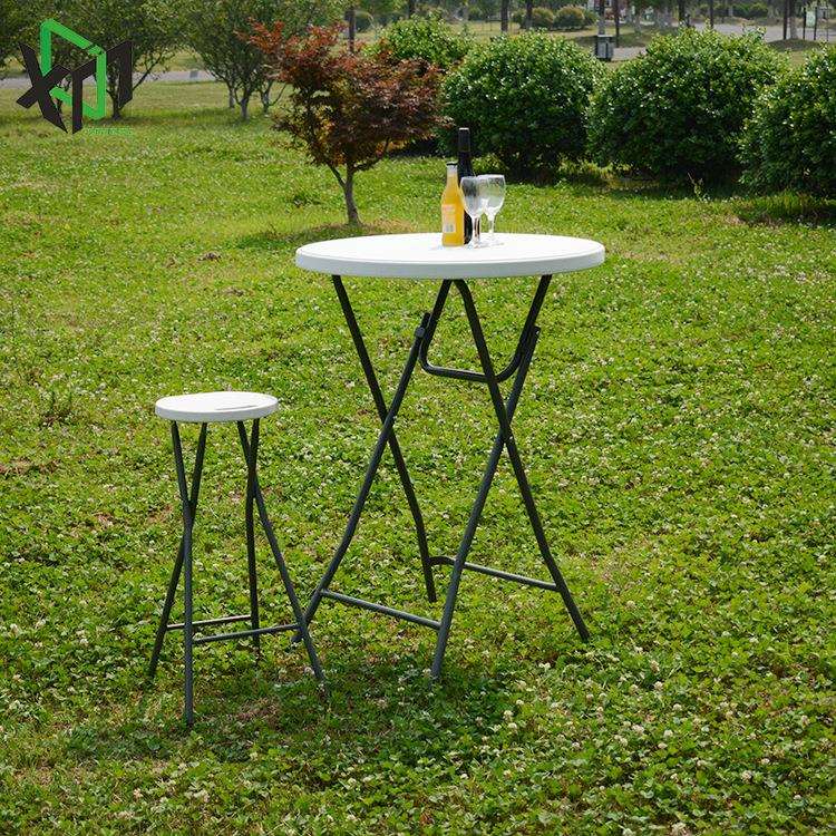折叠小圆桌餐桌便携家用圆形折叠桌椅酒吧圆形桌子简易户外休闲桌