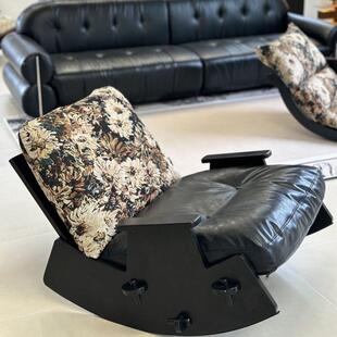 半岛摇椅 全榫卯工艺 懒人休闲中古风客厅摇椅沙发