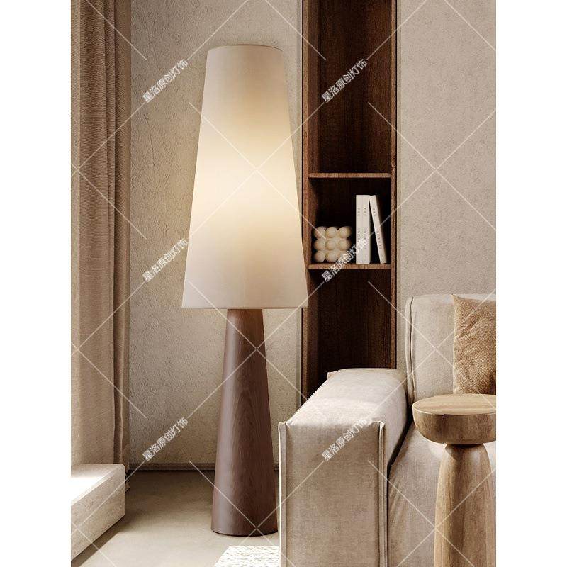 中古风实木落地灯中式酒店客厅沙发边卧室书房茶室装饰氛围感灯具